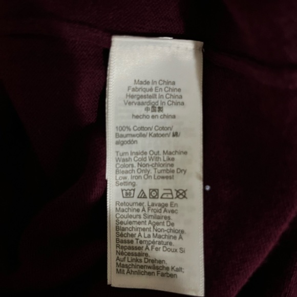 Loft sweater, burgundy size small with button detail - Picture 6 of 6